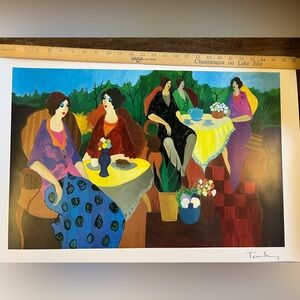 ITZCHAK TARKAY Serigraph MORNING SOCIAL 27 x 18 inches